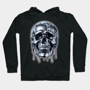 Liquid Silver Skull Hoodie